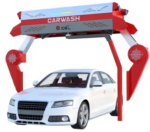 Electric Water Jet 3600 Dual-arm Robotic 3D Detection Automatic Touchless Remote Control Stainless Steel Car Wash Machine Air