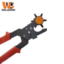 Leather Punch Pliers- 6 Size Rotary Hole Punch Tool for Belt, Heavy Duty Metal Punch with Soft Grip Handle, 2-4.5mm