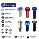 Custom Titanium Bolt M6 12 mm 1-1/4 Raw Disc Red Burning Blue Heat Treated Rainbow Button Socket Cap Torx Hex Head Screw Bolts