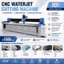 Water Jet Machine for Large Porcelain Tiles Marble Waterjet Medallion 5 Axis Cnc Stone Waterjet