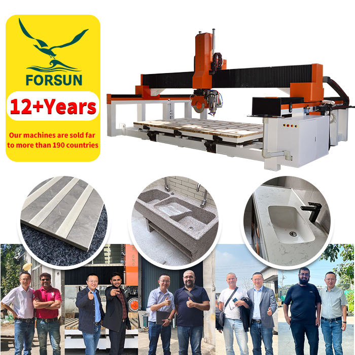 Circular cutting machine marble stone cutting Porcelain Tile Slabs Water Jet Cutter 5 axis bridge cutting machine