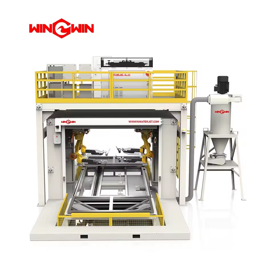 6-Axis Robot Waterjet Cutting System with Fanuc Robotic Arm Waterjet Workstation