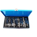 131 Thread Repair Kits with Ratchet Socket Set Iron Stainless Steel Hand Tool Includes Bit Case Metric Wrenches for Vehicle Use