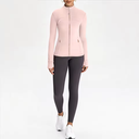 Warehouse Women's High Waist Yoga Suit Breathable Compression Leggings Full Zip Jacket Workout Gym Sportswear
