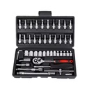 46pcs Car Repair Spanner Tool Box Universal Hardware Hand Tools Ratchet Wrench Socket Sets