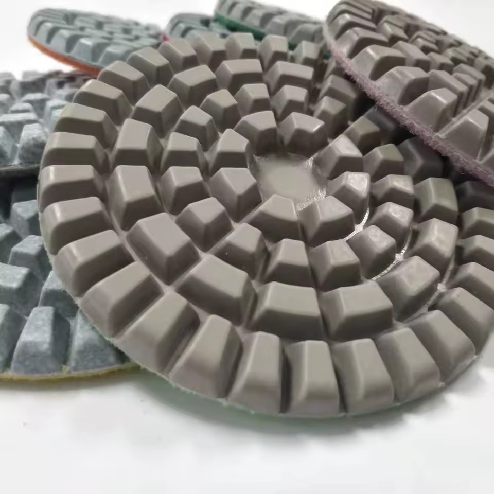 7PCS 4Inch Dry Diamond Polishing Pads 5 Steps Grinding Discs for Granite Stone Concrete Floor Marble Polishing