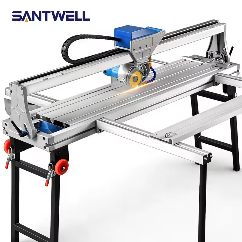 Automatic Electric Wet Tile Cutter-Multi-Functional Tile Saw 2300W Power 30mm Thickness 90/45 Angles for Cutting Chamfering