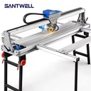 Automatic Electric Wet Tile Cutter-Multi-Functional Tile Saw 2300W Power 30mm Thickness 90/45 Angles for Cutting Chamfering