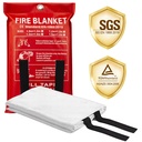 Direct 1M X 1M CE EN 1869:2019 Certified 550C Fire Resistant 0.43mm Thick 430g/m Silicone Coated Fiberglass Blanket Free