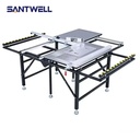 Heavy Duty Folding Woodworking Saw Table Multi-Function Workbench Steel Frame Dust Free Cutting Table for Workshop Carpentry Use