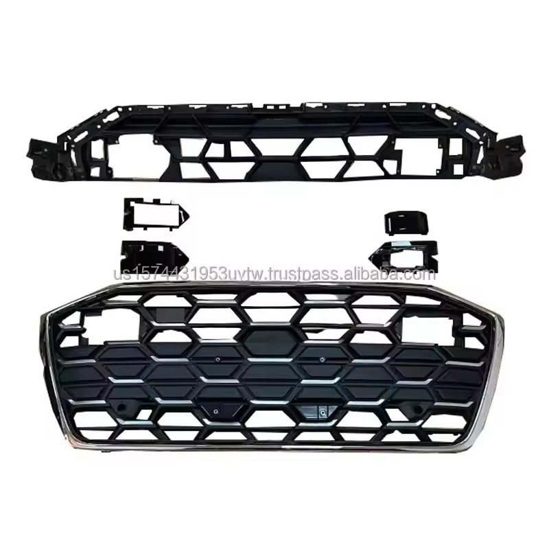 PNB High Quality Chrome Frame ABS New Centre Grill for Audi A6 C8 PA Car Front Bumper 2023-2025