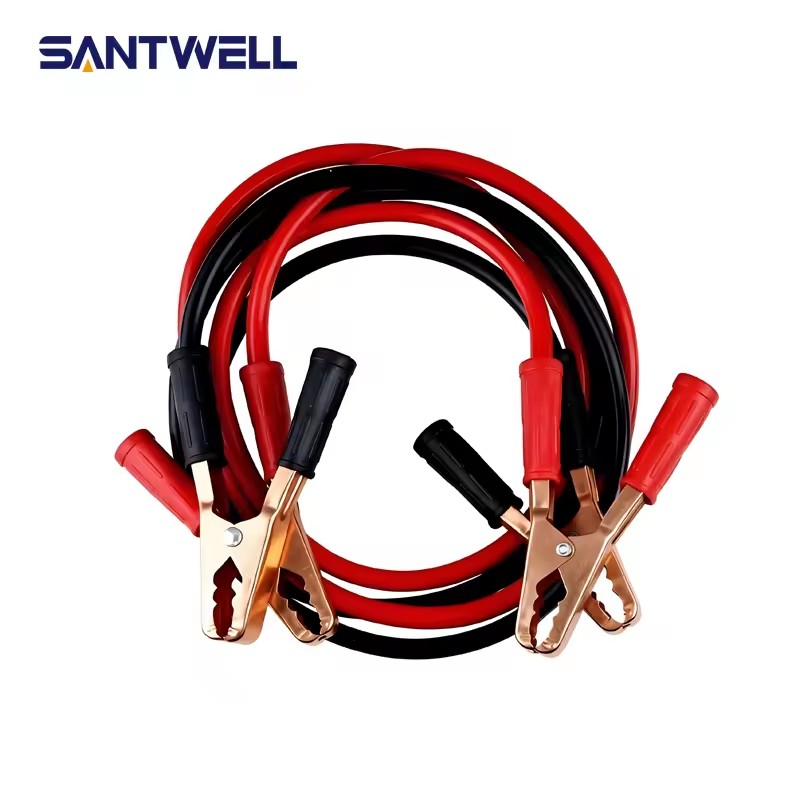 Heavy Duty 1/0 AWG Pure Copper Jumper Cables, 1-5M Car Battery Booster Cables with Alligator Clips for 12V/24V Emergency Start