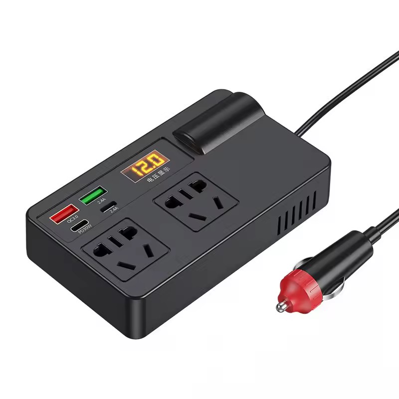 Super Fast High-Power Car Charger Inverter Converter Durable 12-24V to 220V Socket Super Fast Charging Plug Cigarette Lighter