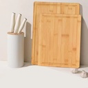 Free Shipping Stocked Eco-Friendly Bamboo Cutting Board 1.3cm Thick Juice Groove Foldable Design Meat Cheese