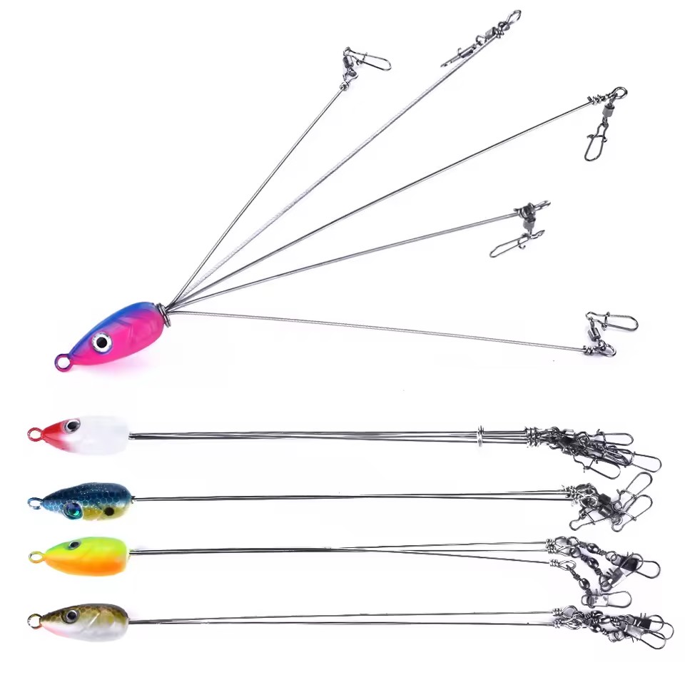 Wholesale SS101 18cm 12g Group Attack Fishing Bait Umbrella Alabama Fishing Rig with 5 Arms for Bass
