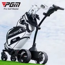PGM QC009 Electric AI Intelligent Automatic Follow-Up Foldable 4 Wheels Golf Trolley with Screen and Remote Control