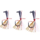 Wholesale JI034 3.5g 5.5g 9g 6pcs/bag Long Shot Anti-hanging Bottom Pendant Lead Jig Head Fishing Hooks