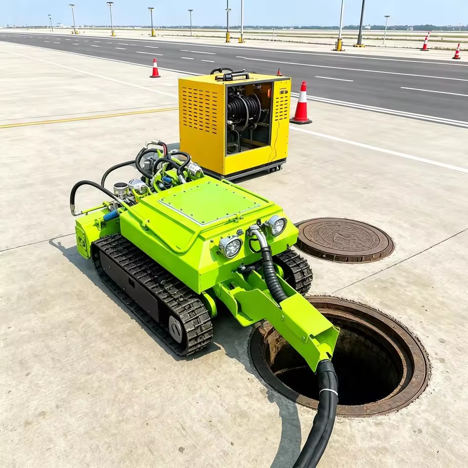 High Efficiency Sewer Jetting Dredging Robot with Remote Control Sludge Pump