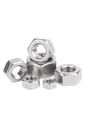 304 Stainless Steel Grade 8.8 Reverse-Thread Left-Hand Hex Nuts DIN 934 Natural Nickel Plating Serrated Flange