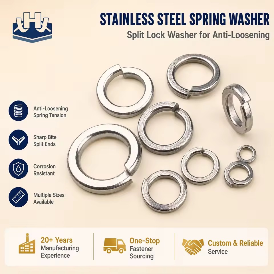 Spring Lock Washers 304 Stainless Steel Open Spring Washer M2-M3-M4-M5-M6-M8-M33
