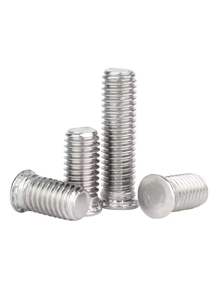 304 Stainless Steel Grade 4.8 Solid Rivet Screws Press-Fit Bolts M3-M8 Wear Resistant Corrosion Resistant External Hex National