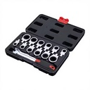 Cross-Border 13-Piece Ratchet Wrench Set with Interchangeable Heads and Sockets Plastic Case