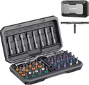 42-in-1 Precision Ratchet Screwdriver Kit Magnetic Bit Set with Steel Detachable T Ratchet Handle