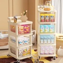 Factory Movable Trolley Snack Trolly Drawers Cabinet Multi-layer Baby Toy Storage Rack Container Shelf Holders for Living Room