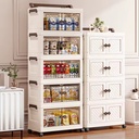 5-Layer Injection Molded Modern Open-Door Design Foldable Sustainable Heavy-Duty Multifunction Storage Cabinet Rectangle PP