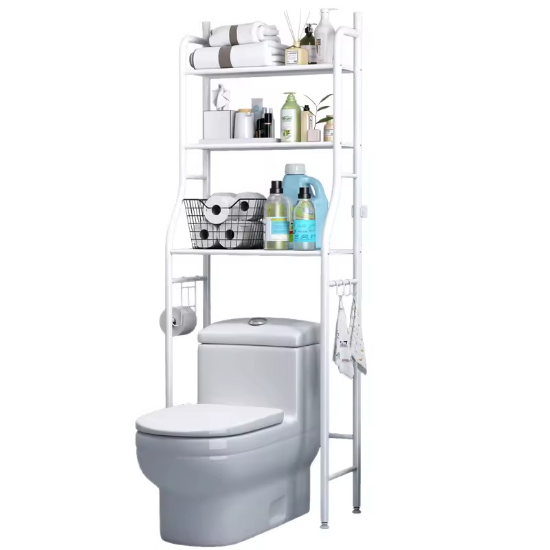 3-Layer Metal Modern Washing Machine Stand Rack Bathroom Organizer Shelf Over Toilet Storage Rack Save Space