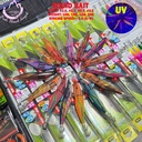 #2.5 #3.0 #3.5 Rapid Sinking Artificial Luminous Squid Jigging Bait ABS 20g Wood Shrimp Hooks Saltwater Fishing Lure