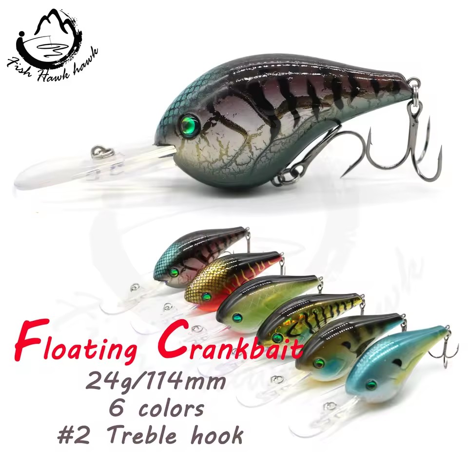 24g/114mm Lipless square Bill Minnow Seawater Crankbait Blank Fishing Lures with Treble Fishing Hooks
