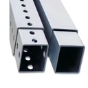 Aluminum Rectangular Tubes square Perforated Aluminum Tubes Telescopic