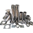 Stainless Steel Double Layer Insulated Chimney Pipe SUS304 SUS316 Material Tee Elbow Chimney for Apartment Hotel