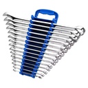 OEM ODM CRV Manual Single Ended Open End Flat Spanner Wrench Set 8mm to 32mm Metric Size Chrome Finish for DIY Packed in Box