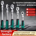 1/2-Inch Drive Extendable Telescopic Ratchet Wrench Quick Release Chrome Vanadium Steel Industrial Grade OEM Customizable 1-Year