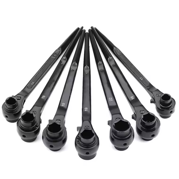 Easy Scaffolding Carbon Steel Construction Tools Ratchet Hammer Shifting Spanner with Socket Wrench Scaffold Scaffolder Tool