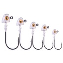 Wholesale JI043 3.5g 5g 7g 10g 14g 5pcs/bag Fish Head Shape Lead Jig Head Fishing Hooks