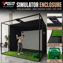 PGM MLXW001 11'x9'x8' Quick Setup Assemble No Renovation Indoor Home Office Golf Simulator Bay Modular Cabin Enclosure Kit