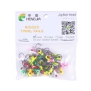 Wholesale JI001 1g 50pcs/bag Mixed Colors Big Eye Mini Lead Jig Head Hooks