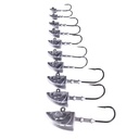 Wholesale JI101 5g 7g 9g 14g 21g 28g 36g 55g 75g 150g Fish Head Shape Lead Jig Head Fishing Hooks