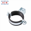 Strut Clamp Heavy Duty Electro-galvanized Carbon Steel Integrated Anti-vibration Pipe Clamp Rubber American Worm Bolts for