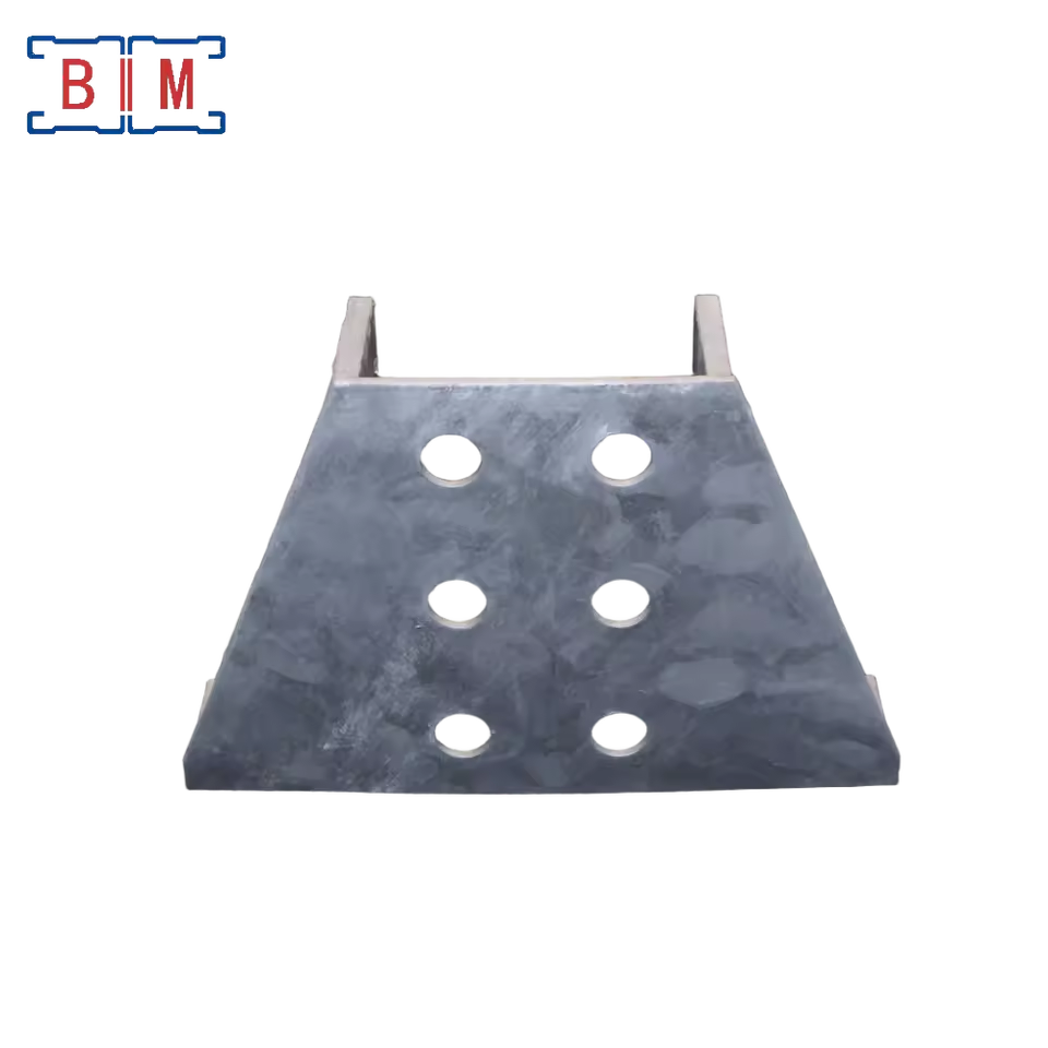 Unistrut Channel Heavy Duty HDG Standard Post Base Plate T Type Support Bracket Zinc Plated 5mm Thickness Single-Side BIM Model