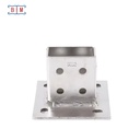 Heavy Duty SS304/SS316 Steel Post Base Support Bracket Polished Surface 5mm Thickness BIM Model BIM3014 for Double Strut Channel