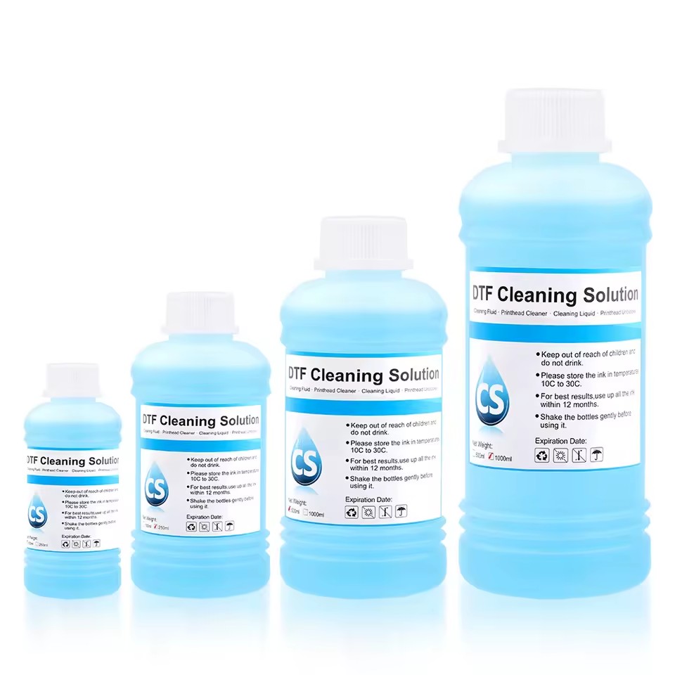 DTF Textile Cleaner Liquid Cleaning Solution for DTF Cotton Tshirt Direct to Transfer Film Printing Ink