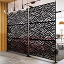 YW Hardware Precision Laser Cut Metal Screen Divider Custom Design Aluminum Panel for Modern Office and Restaurant Partitions