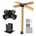 Custom Outdoor Garden Patio Hardware Aluminium 5 Way Pergola Construction Bracket