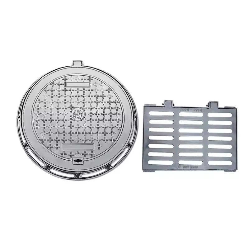 Sewer Drain Lid Ductile Cast Iron Grate for Construction with Black Color EN124 Standard Customizable Sizes