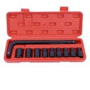 Factory Wholesale 10-Piece Steel Hand Manual Socket Wrench Short Sleeve Combination Tool Hard Case 3-Year Warranty for Car