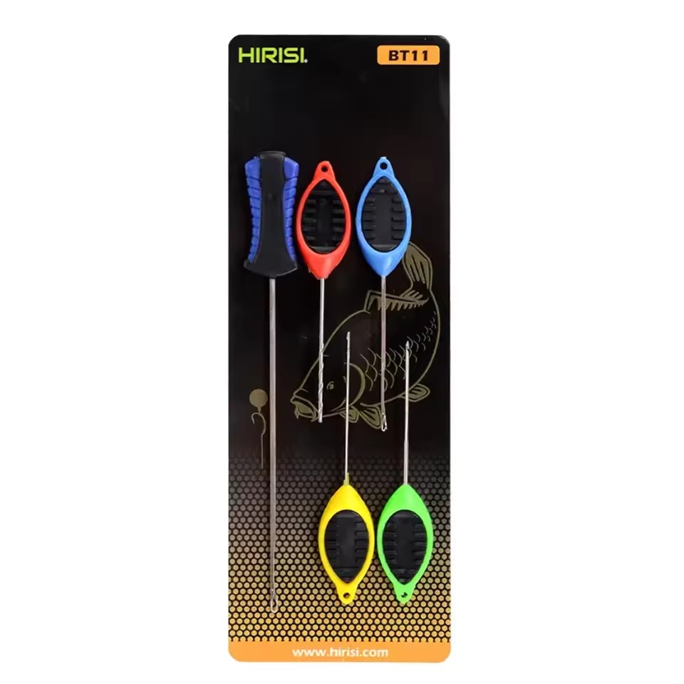 Hirisi Carp Fishing Bait Needle Set Gated Needle Pop up Boilie Splicing Pins Needle Carp Making Tools Fishing Accessories BT11